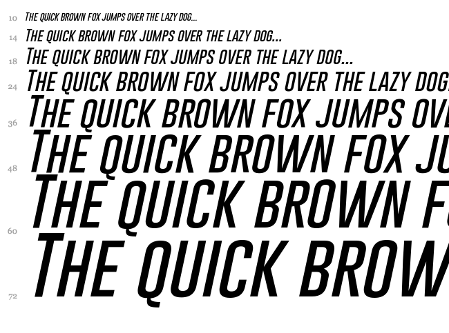 Gobold font waterfall